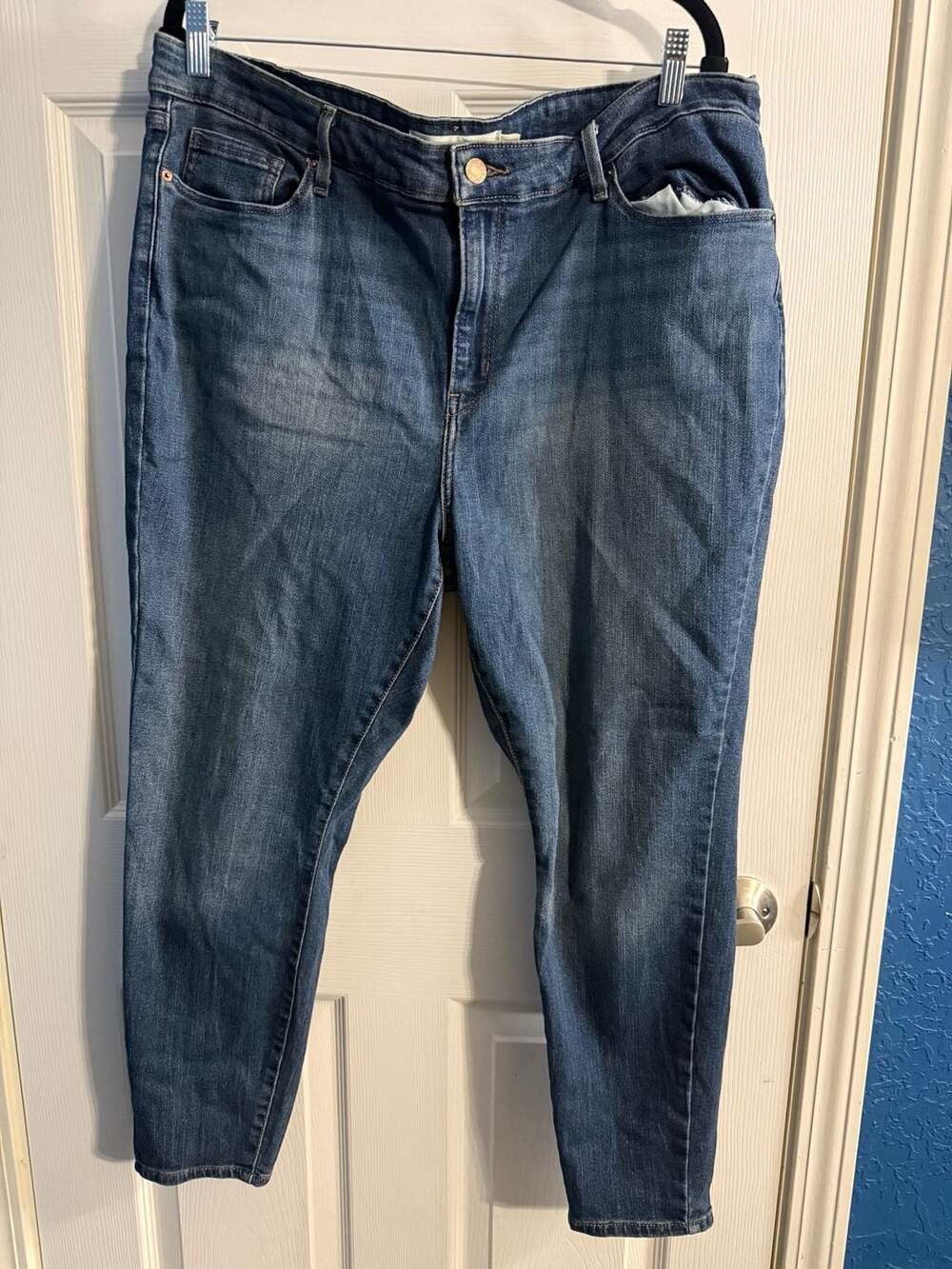 Levi Strauss Signature High-Rise Skinny Jeans Women's 20W Blue Denim